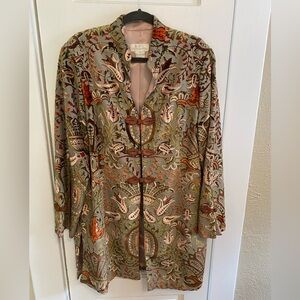 Soft Surroundings Velvet Chinoiserie Mandarin Jacket